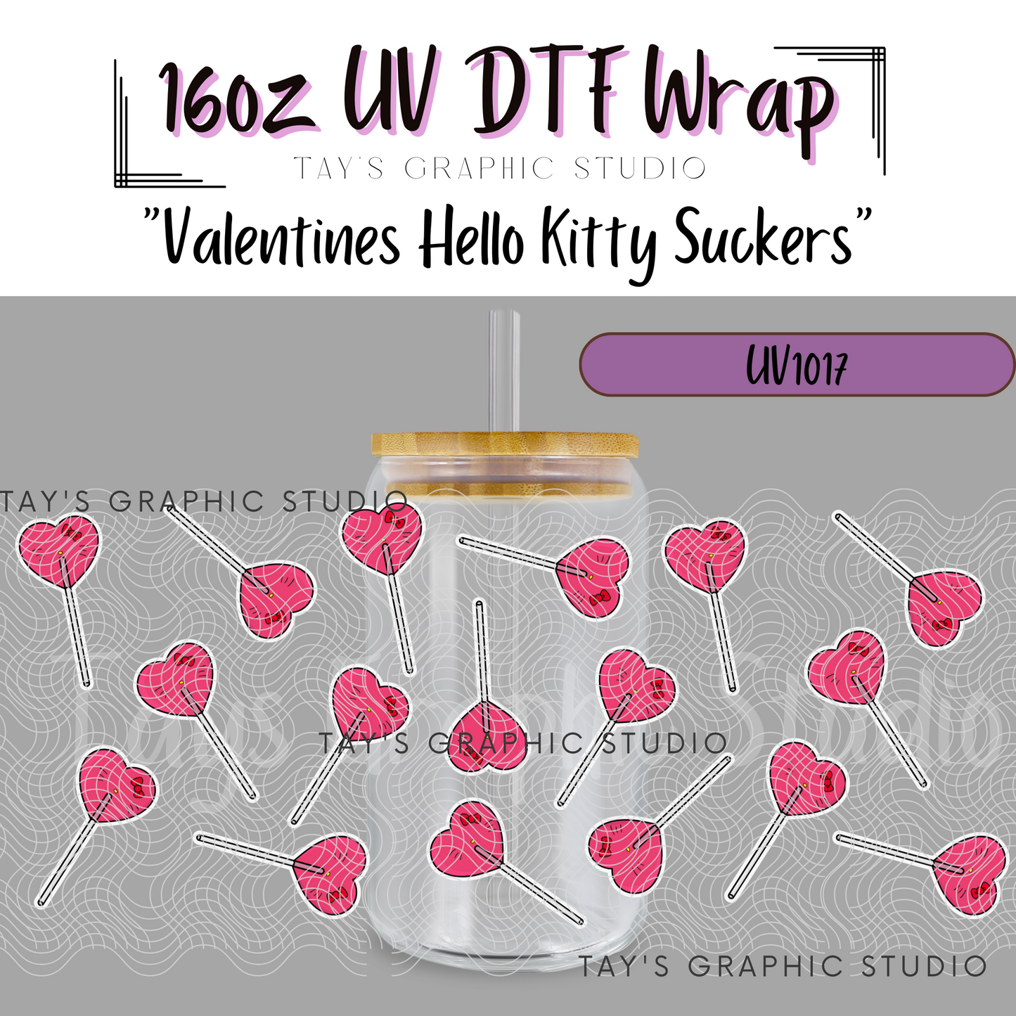 Exclusive - Valentines Hello Kitty Sucker Wrap - MTO