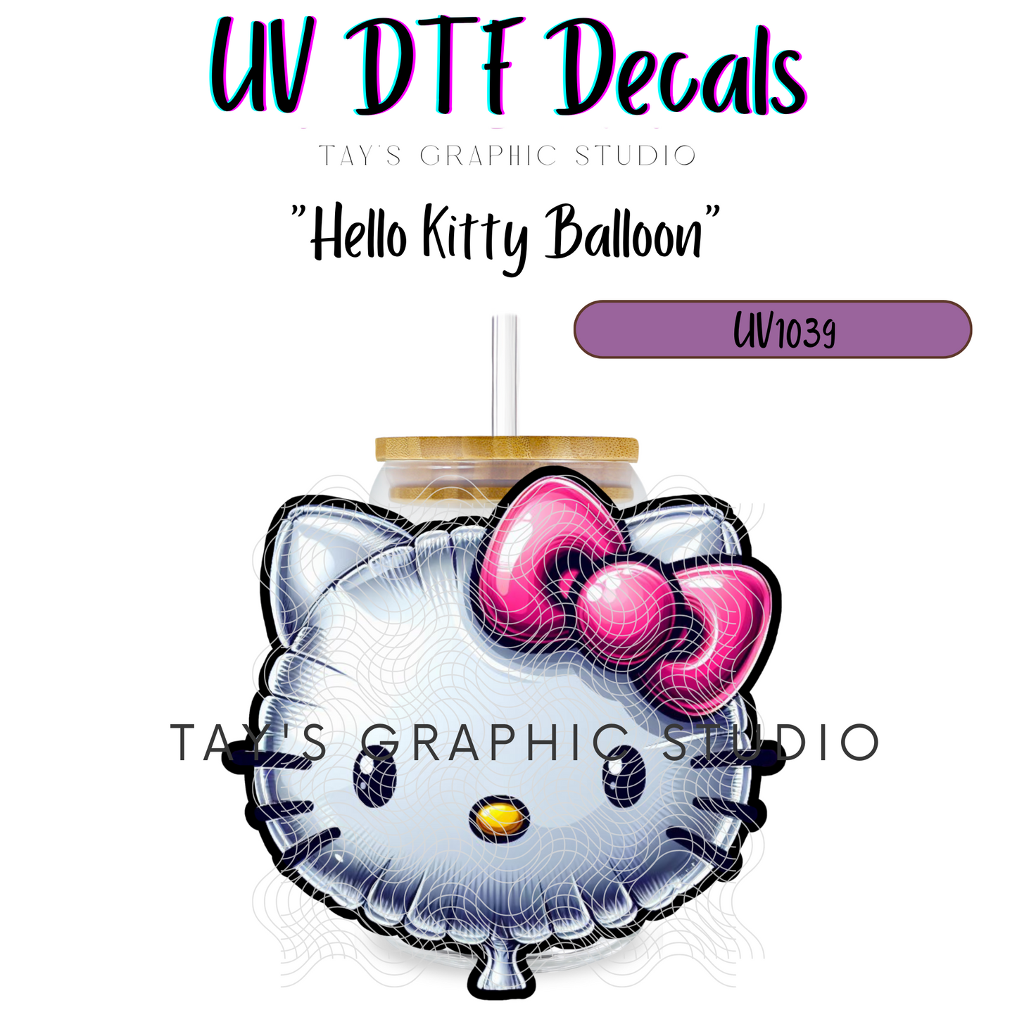 Exclusive - Hello Kitty Foil Balloon Decal - MTO