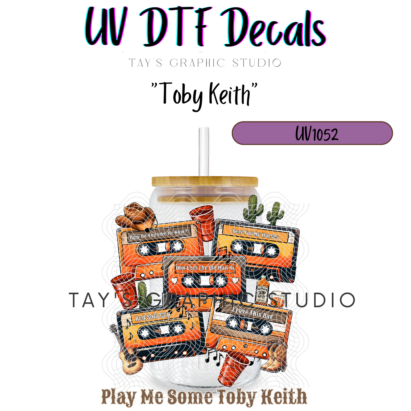 Exclusive - Toby Keith Cassette Tapes Decal - MTO