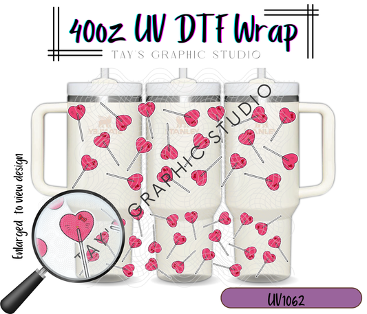 Exclusive - Valentines Hello Kitty Sucker 40oz Top & Bottom Wrap - MTO