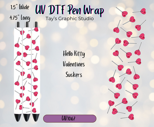 Exclusive - Hello Kitty Valentine Sucker Pen Wrap - MTO