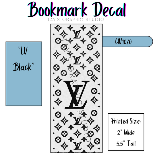 Exclusive - LB Black Bookmark Decal - MTO