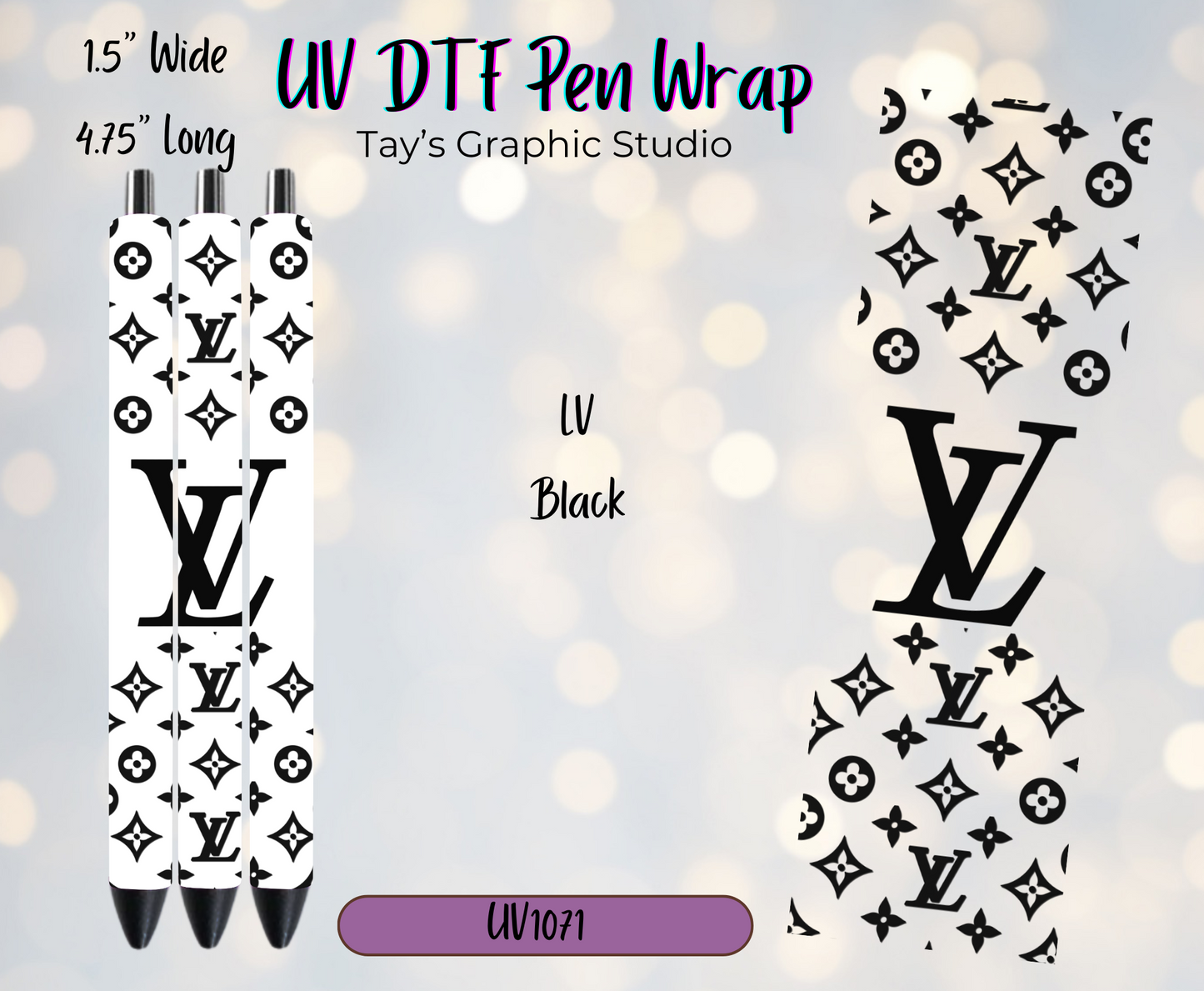 Exclusive - LV Black Pen Wrap - MTO