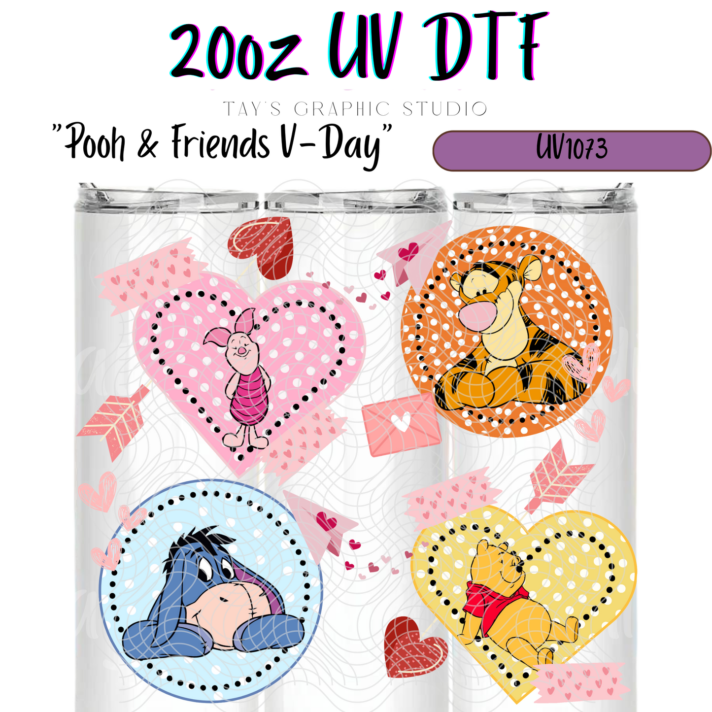 Exclusive - Pooh & Friends V-Day 20oz Wrap - MTO