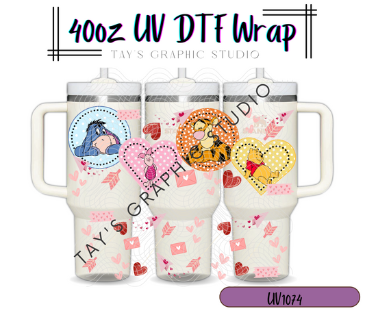 Exclusive - Pooh & Friends 40oz Top & Bottom Wrap - MTO