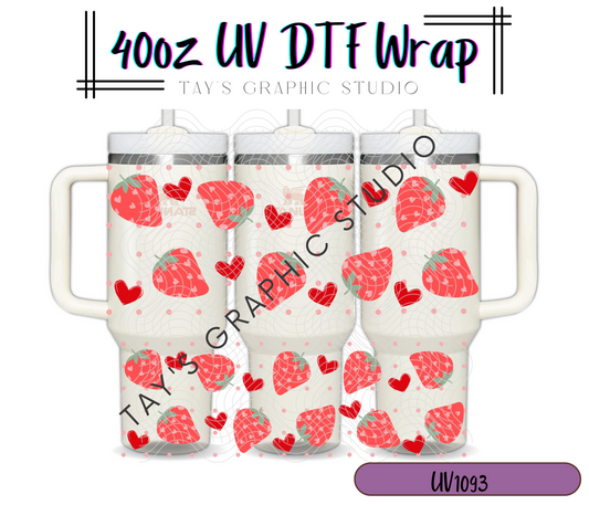 Exclusive - Valentines Strawberry 40o Top & Bottom Wrap - MTO