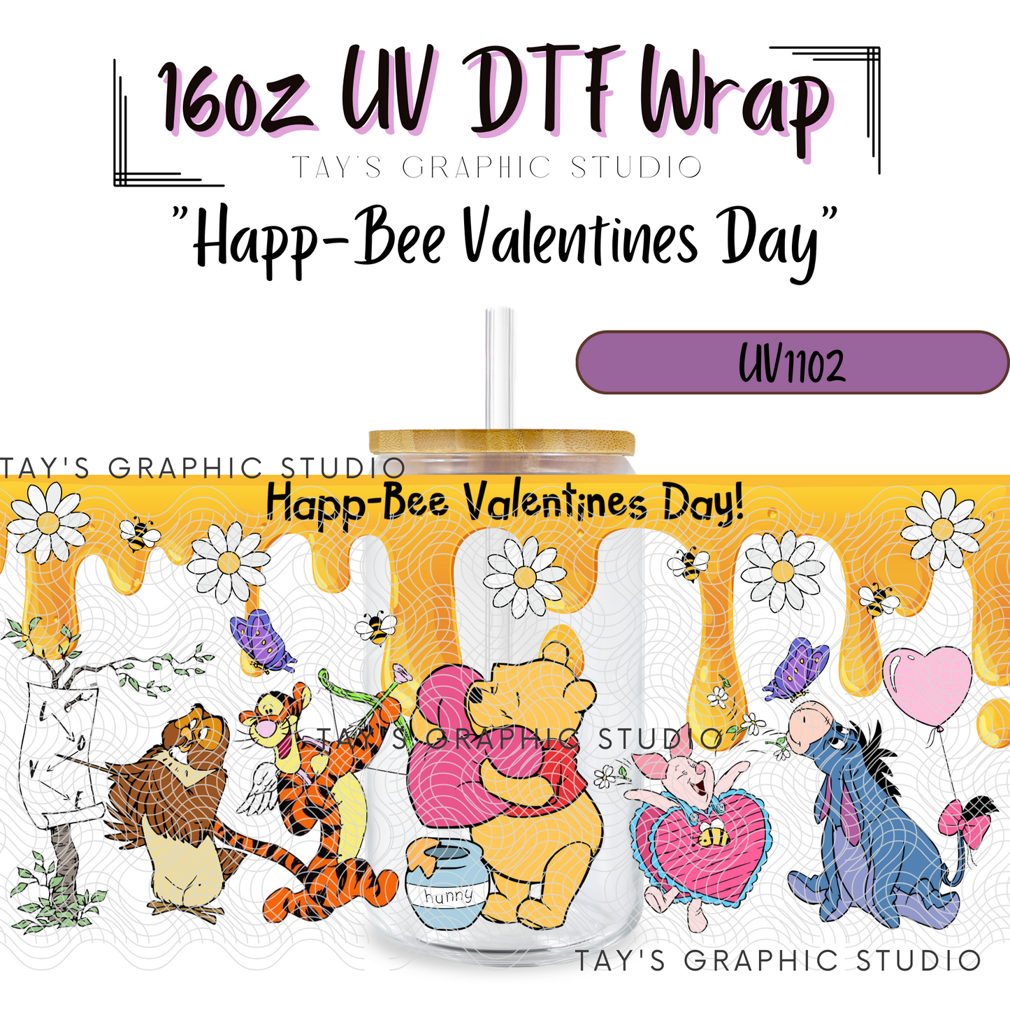 Exclusive - Happ-Bee Valentines Day Pooh and Friends Wrap - MTO