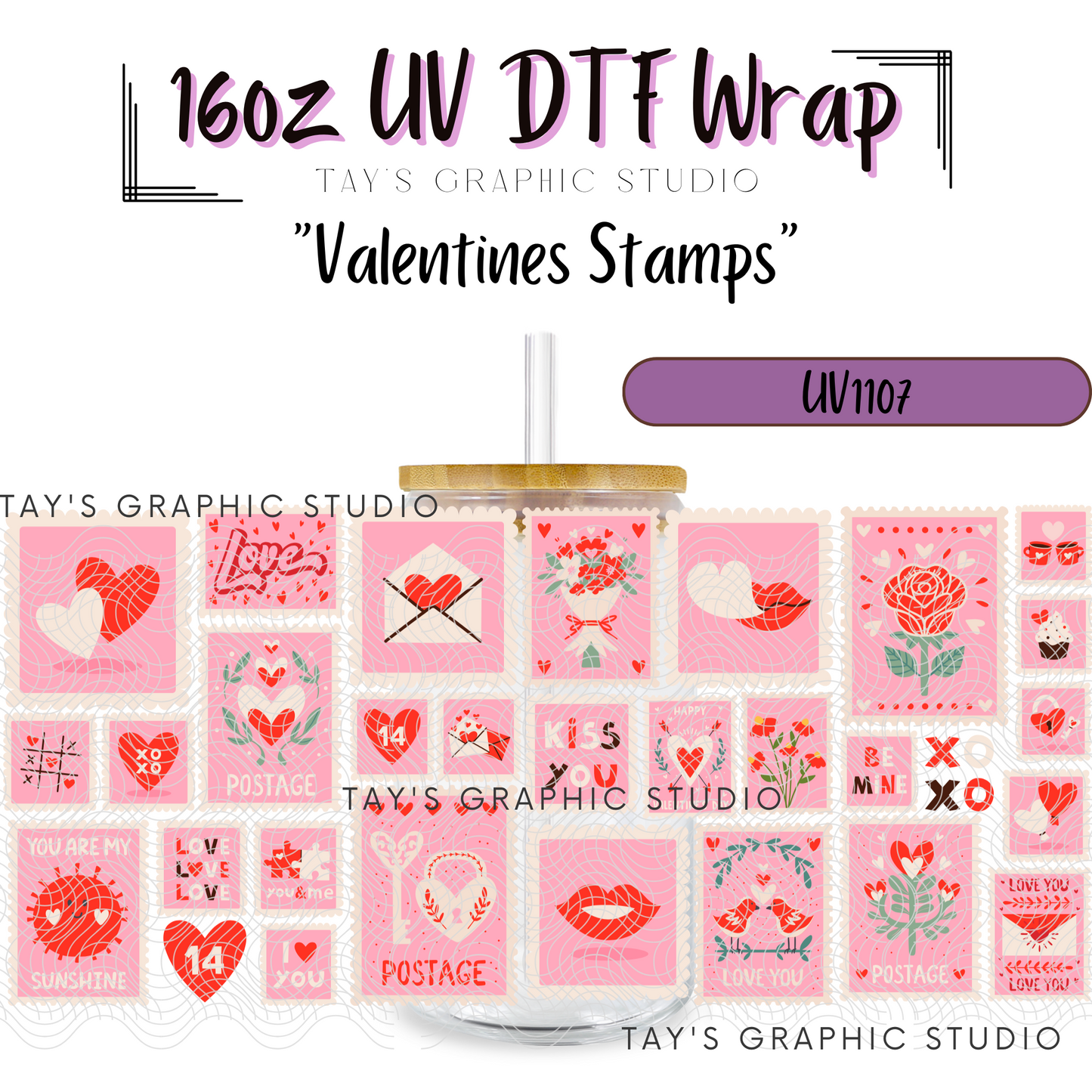 Exclusive - Valentines Stamp Wrap - MTO