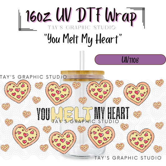 Exclusive - You Melt My Heart Pizza Valentines Day Wrap - MTO