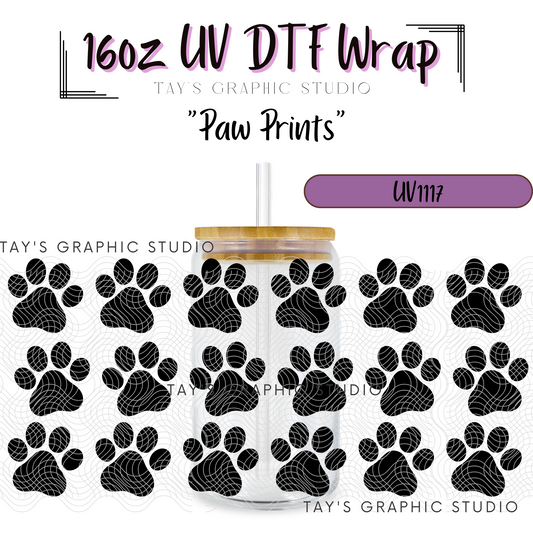 Exclusive - Black Paw Prints Wrap - MTO