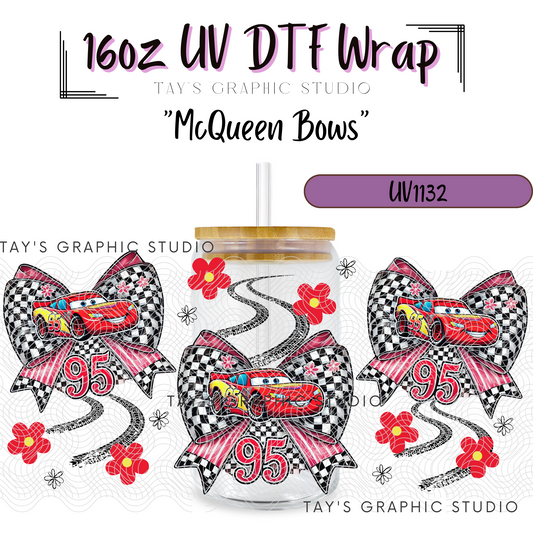 Exclusive - Lightening McQueen Bows Wrap - MTO