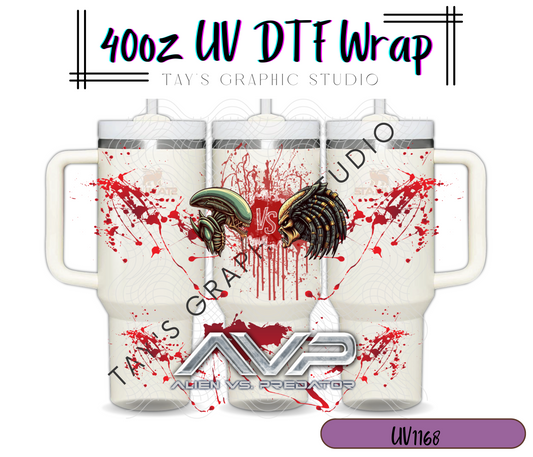 Exclusive - Alien VS Predator 40oz Top & Bottom Wrap - MTO