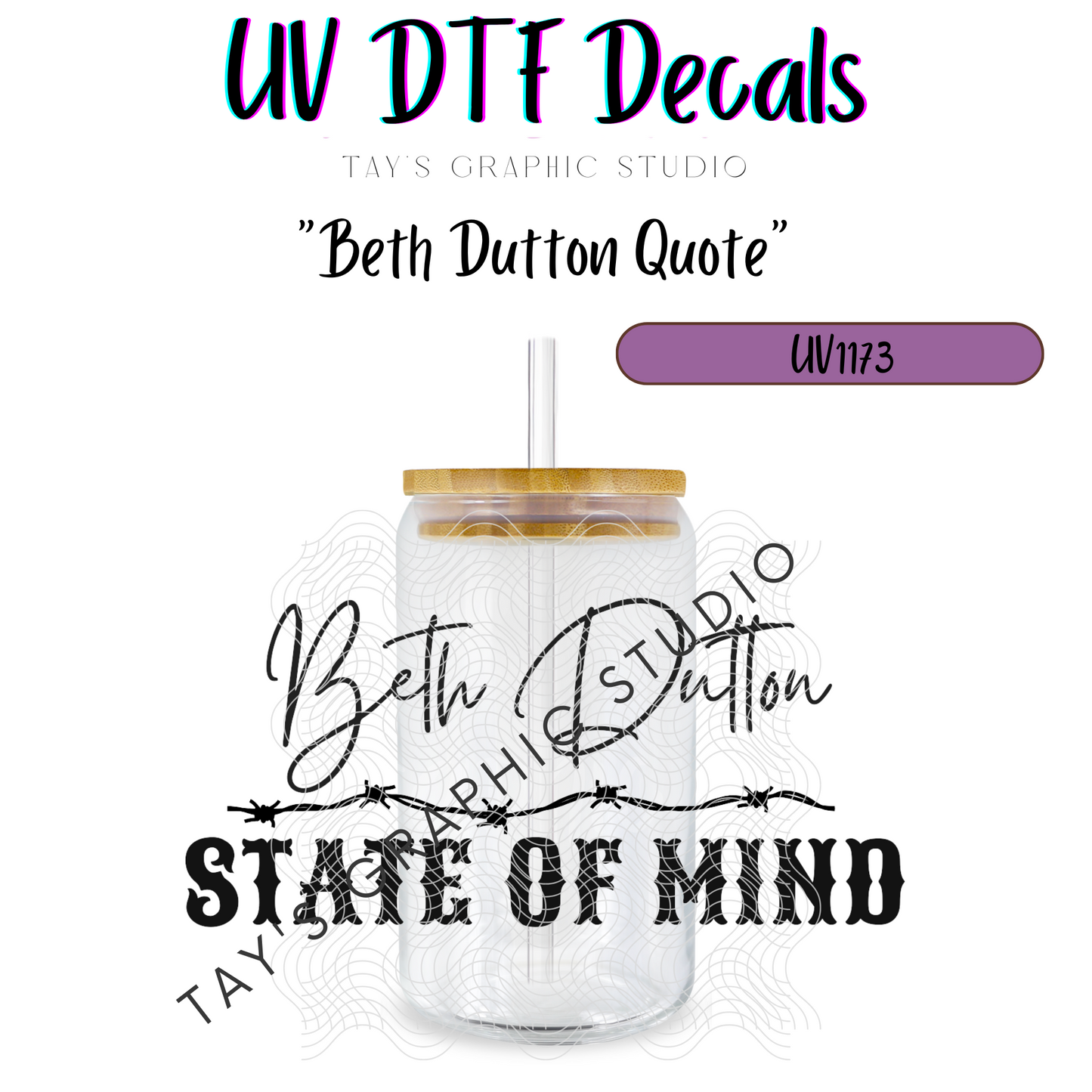 Exclusive - Beth Dutton State of Mind Decal - MTO