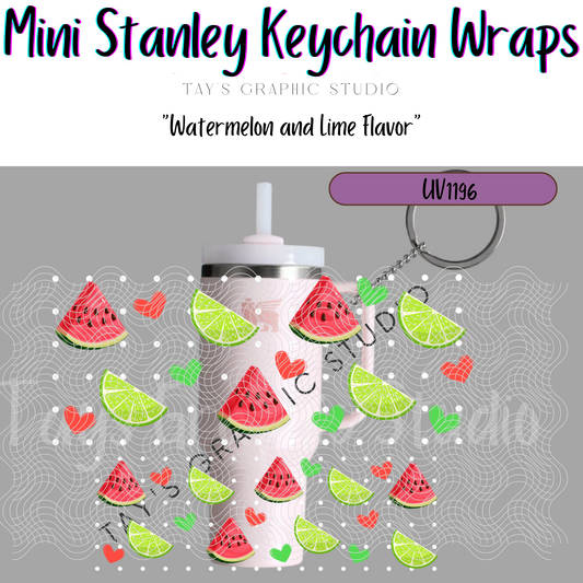 Exclusive - Watermelon Lime Flavor Mini Stanley Keychain Wrap - MTO