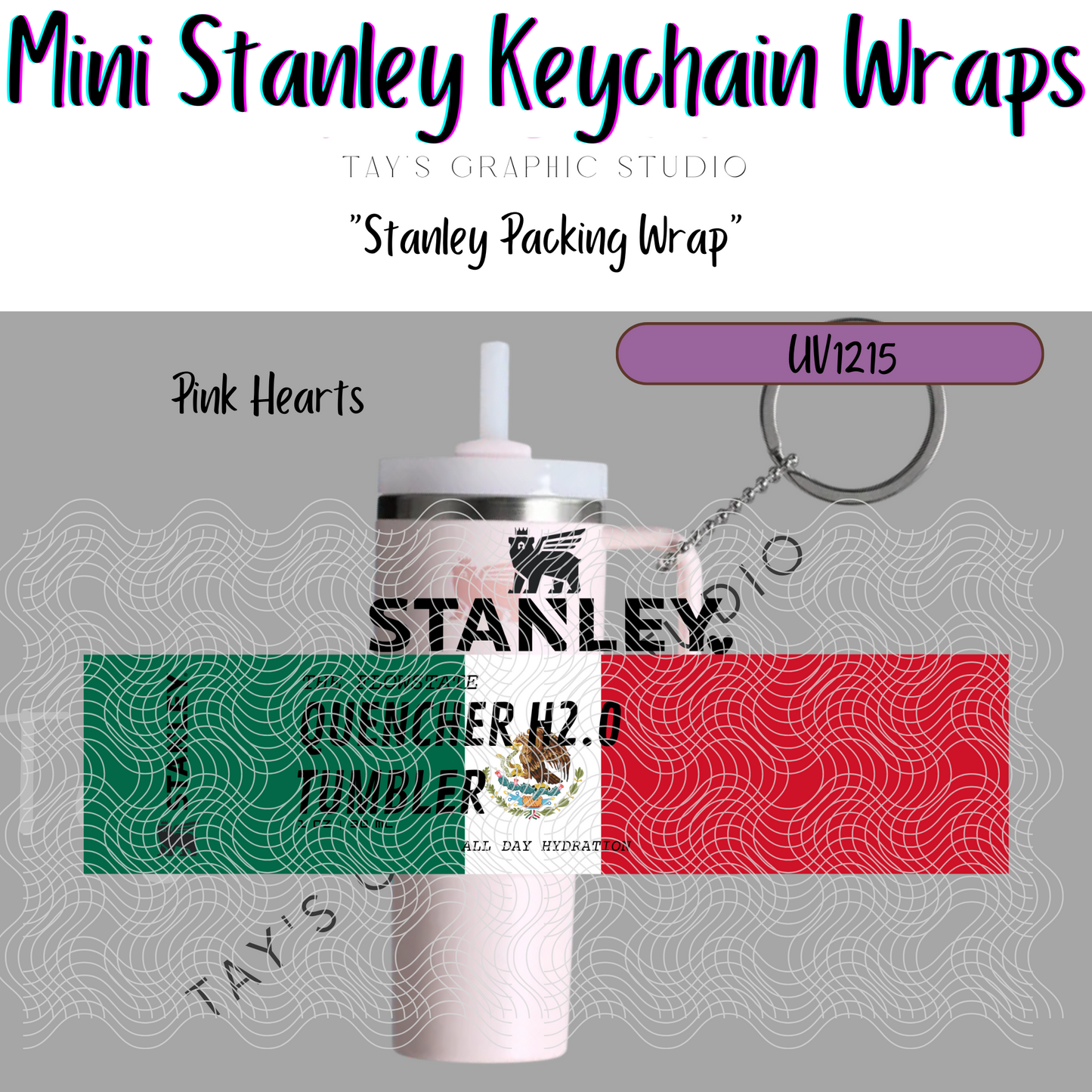 Exclusive - Mexico Flag Mini Stanley Keychain Wrap - MTO