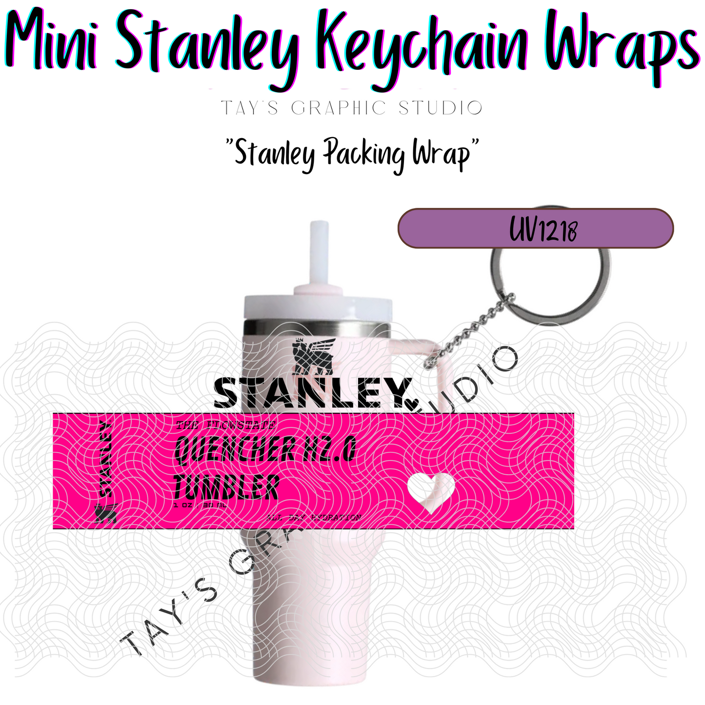 Exclusive - 10 COLOR OPTIONS - Stanley Packing Wrap Mini Stanley Keychain Wrap - MTO