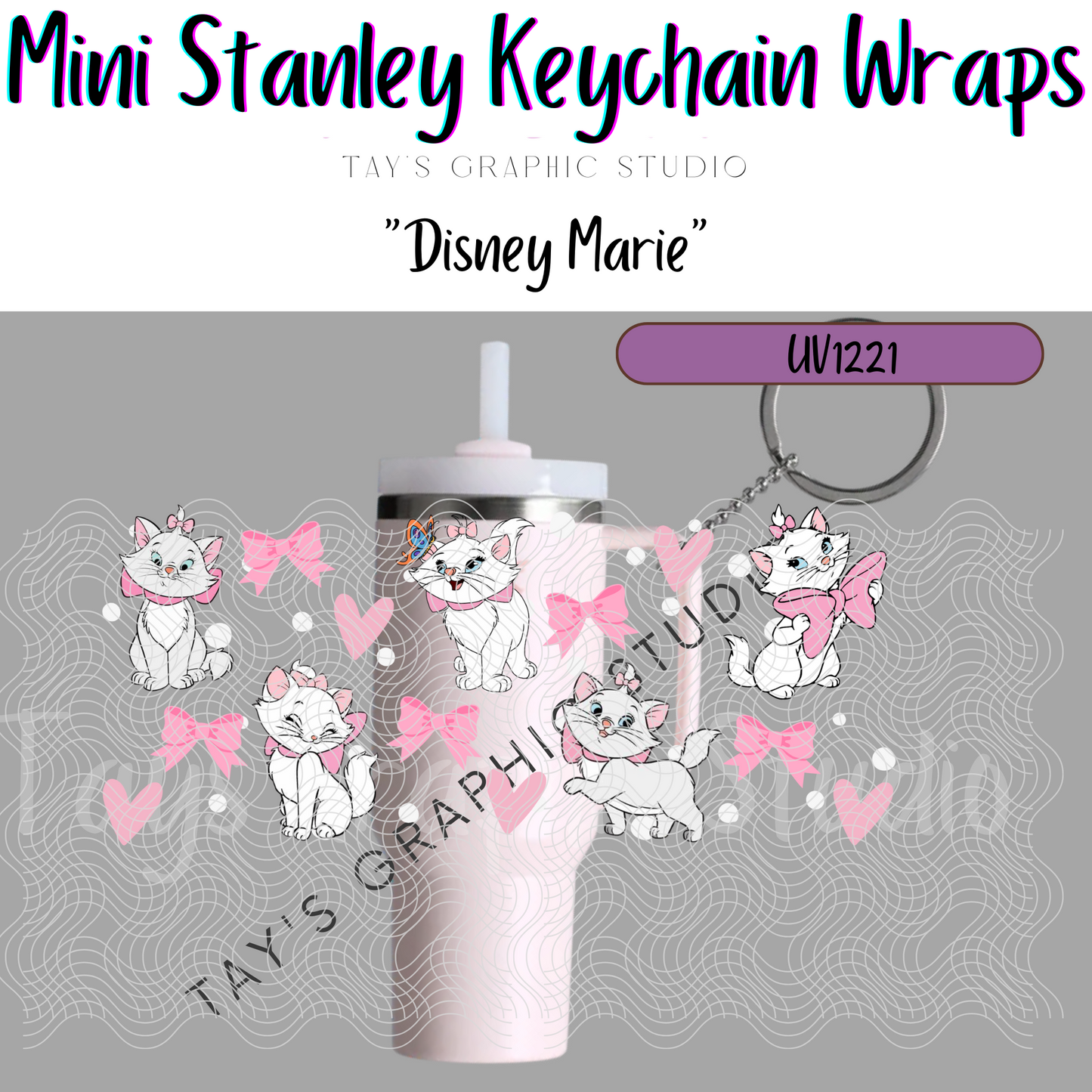 Exclusive - Disney Marie Mini Stanley Keychain Wrap - MTO