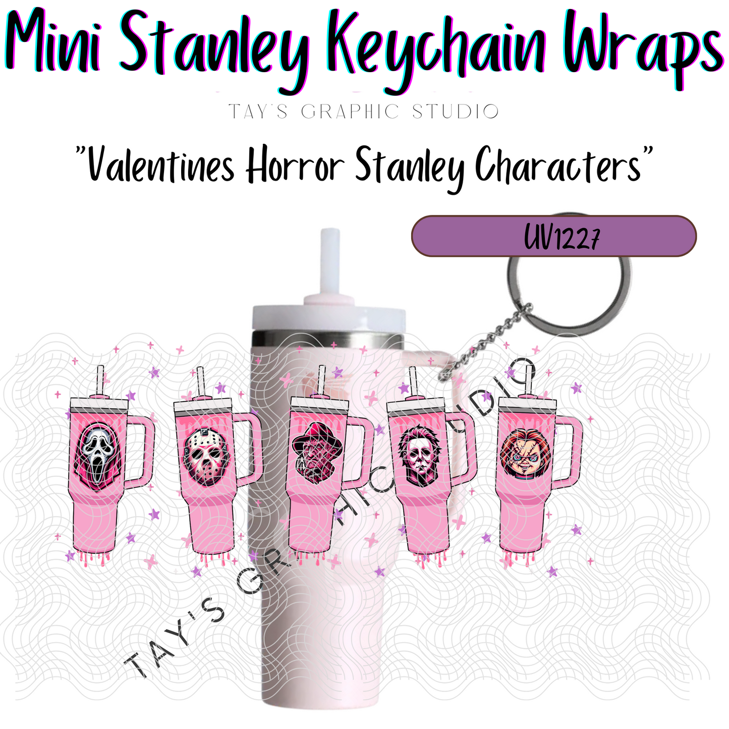 Exclusive - Valentines Horror Stanley Character Mini Stanley Keychain Wrap - MTO