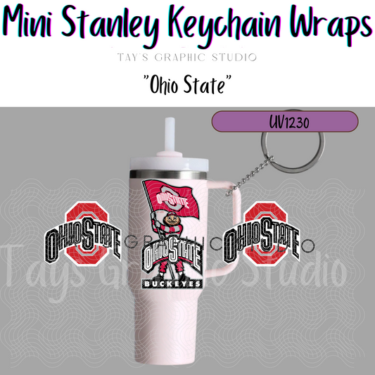 Exclusive - Ohio State Mini Stanley Keychain Wrap - MTO