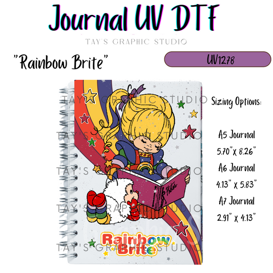 Exclusive - Rainbow Brit A5, A6, A7 Journal UV DTF Wrap - MTO