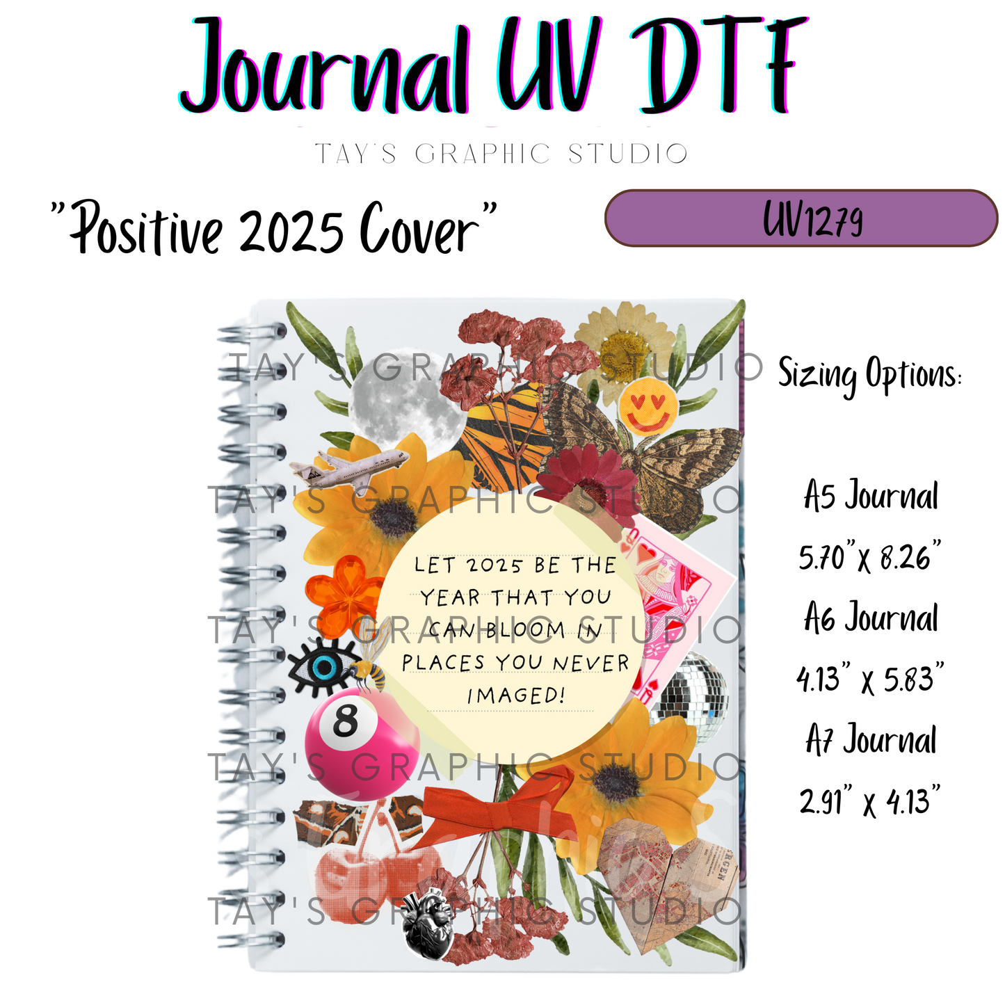 Exclusive - Positive 2025 Quote A5, A6, A7 Journal UV DTF Wraps - MTO