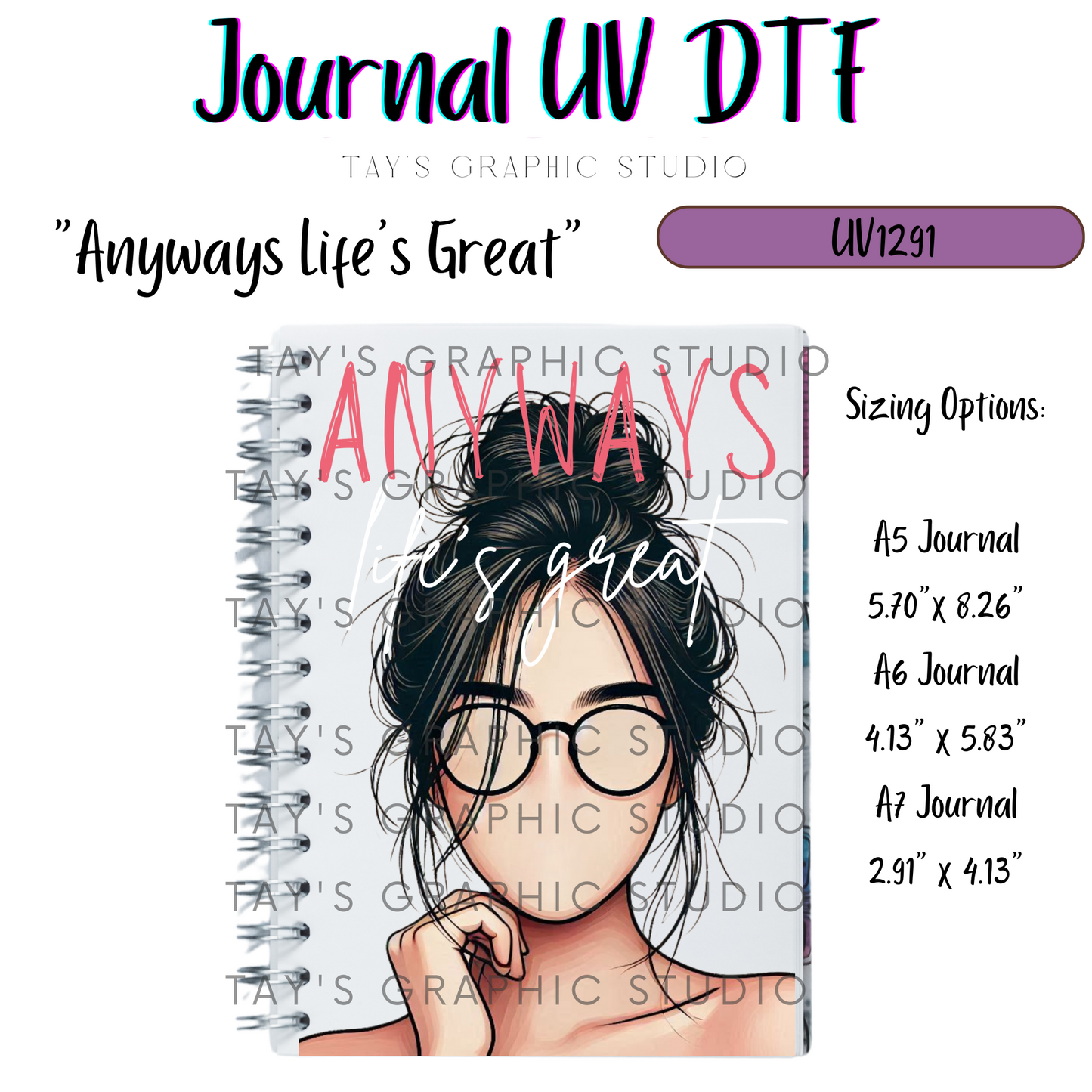 Exclusive - 5 Different Beautiful Women UV DTF Journal Cover - A5, A6, A7 - MTO