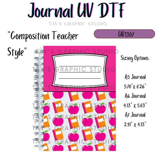 Exclusive - Composition Teacher Style Journal Cover -A5, A6, A7 - MTO