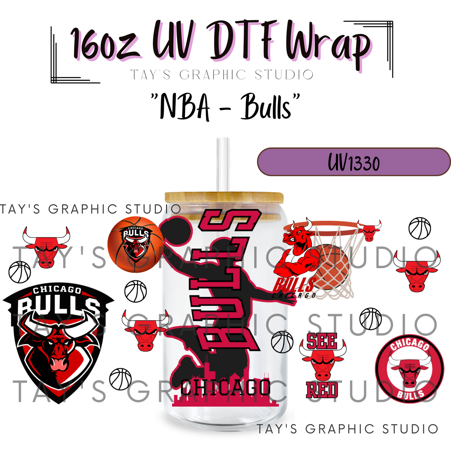 Exclusive - NBA Basketball UV DTF Wrap - All 30 NBA Team Wraps - MTO