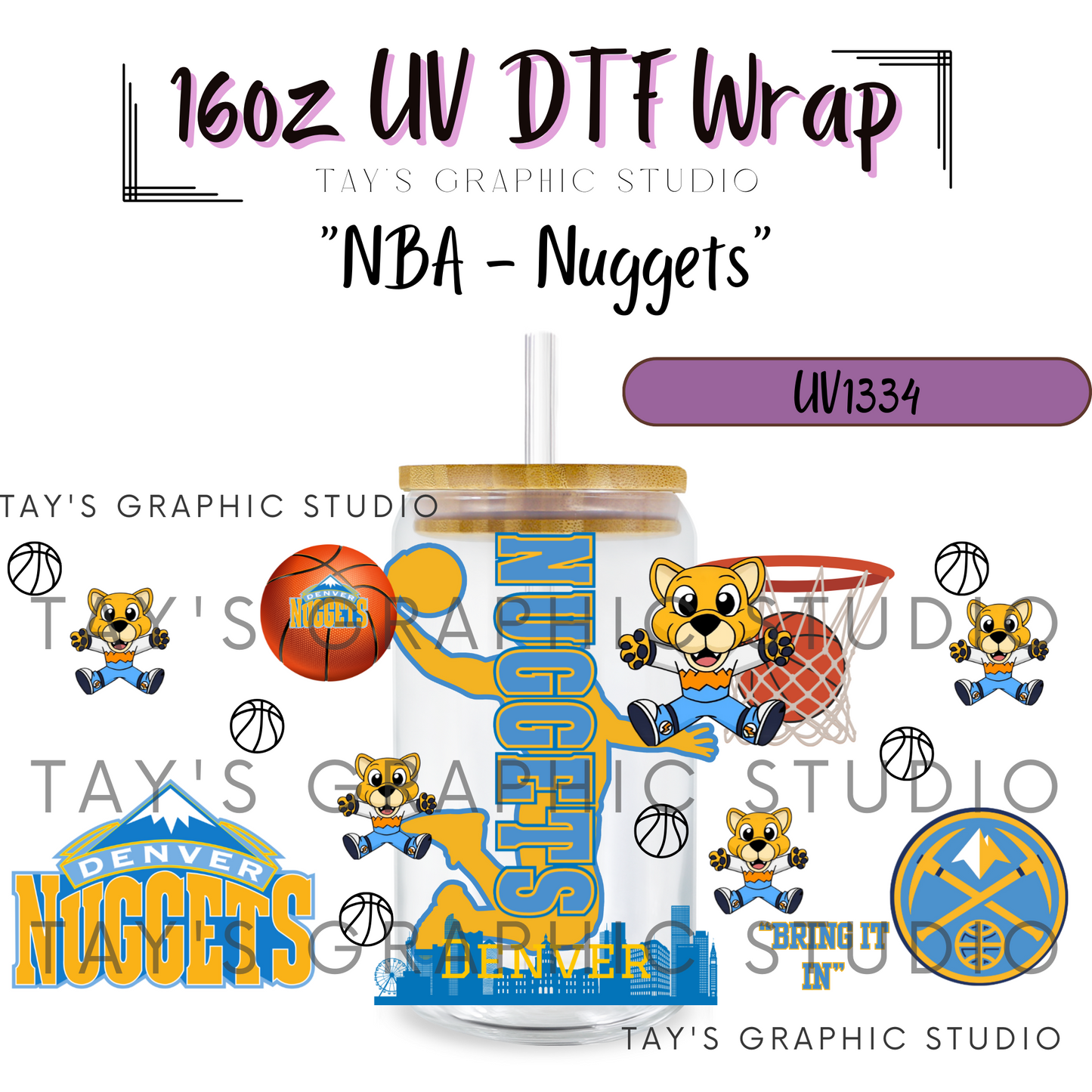 Exclusive - NBA Basketball UV DTF Wrap - All 30 NBA Team Wraps - MTO