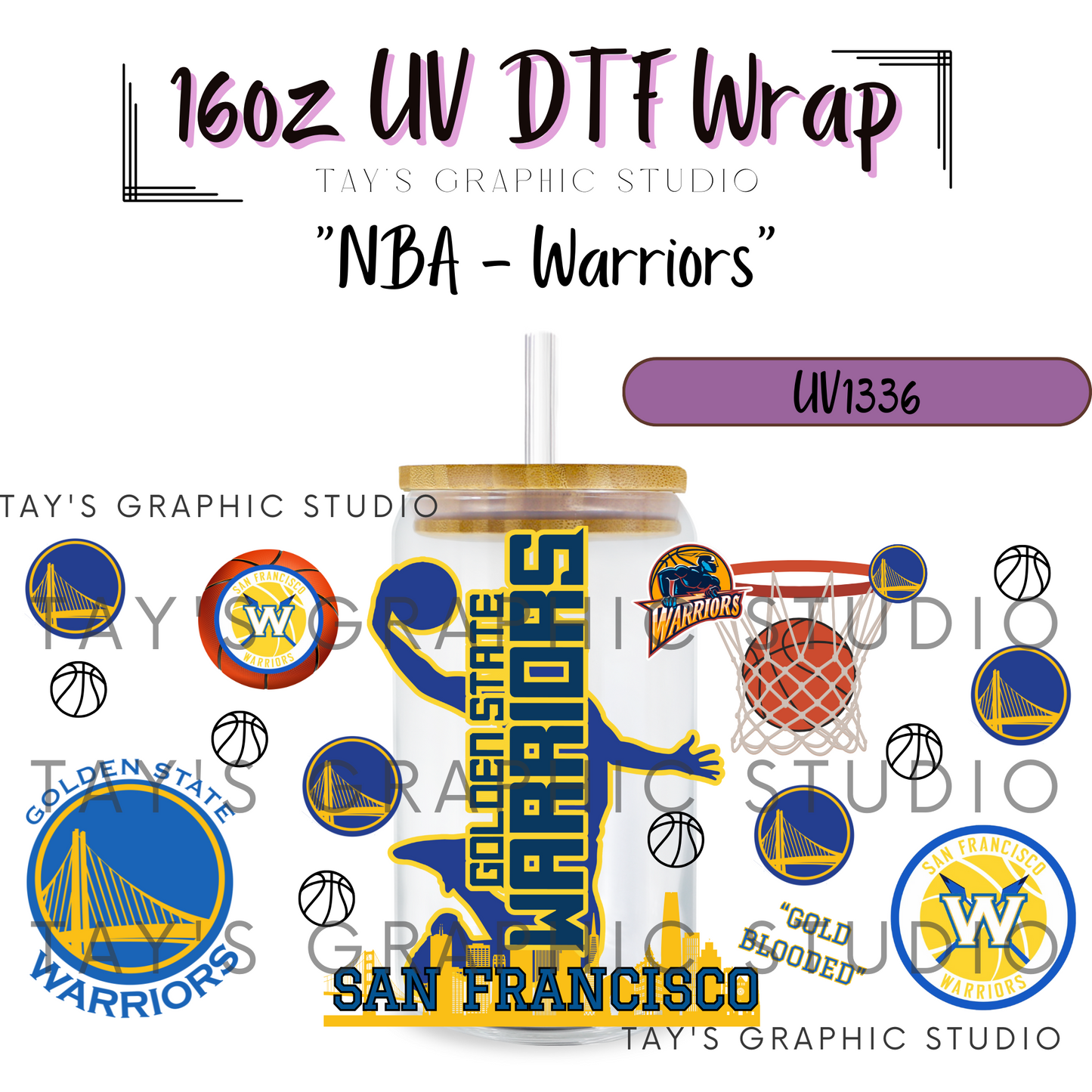 Exclusive - NBA Basketball UV DTF Wrap - All 30 NBA Team Wraps - MTO