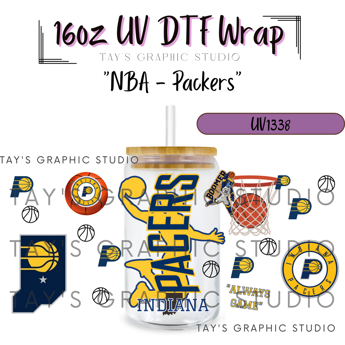 Exclusive - NBA Basketball UV DTF Wrap - All 30 NBA Team Wraps - MTO