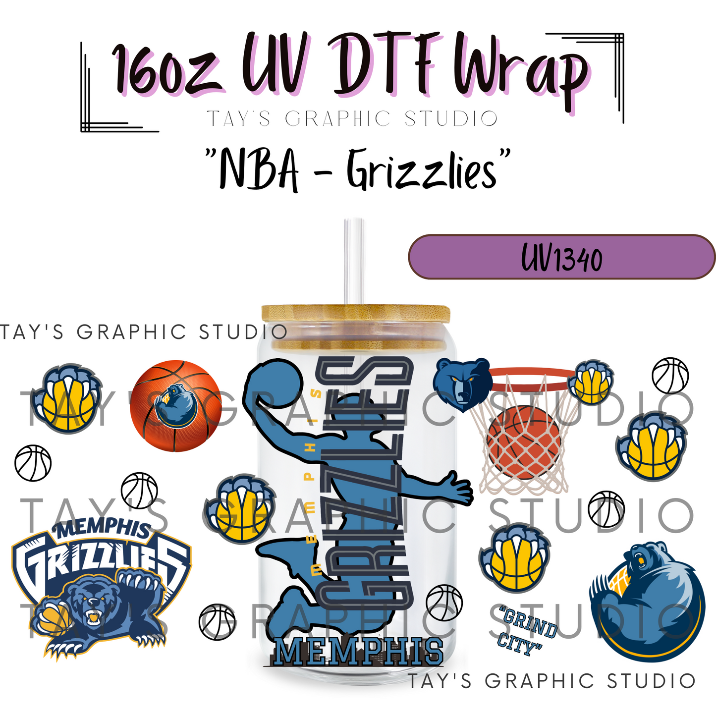 Exclusive - NBA Basketball UV DTF Wrap - All 30 NBA Team Wraps - MTO