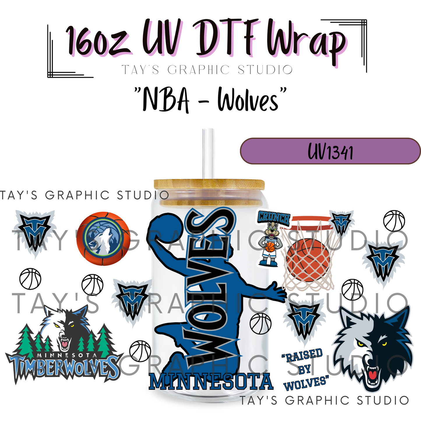 Exclusive - NBA Basketball UV DTF Wrap - All 30 NBA Team Wraps - MTO