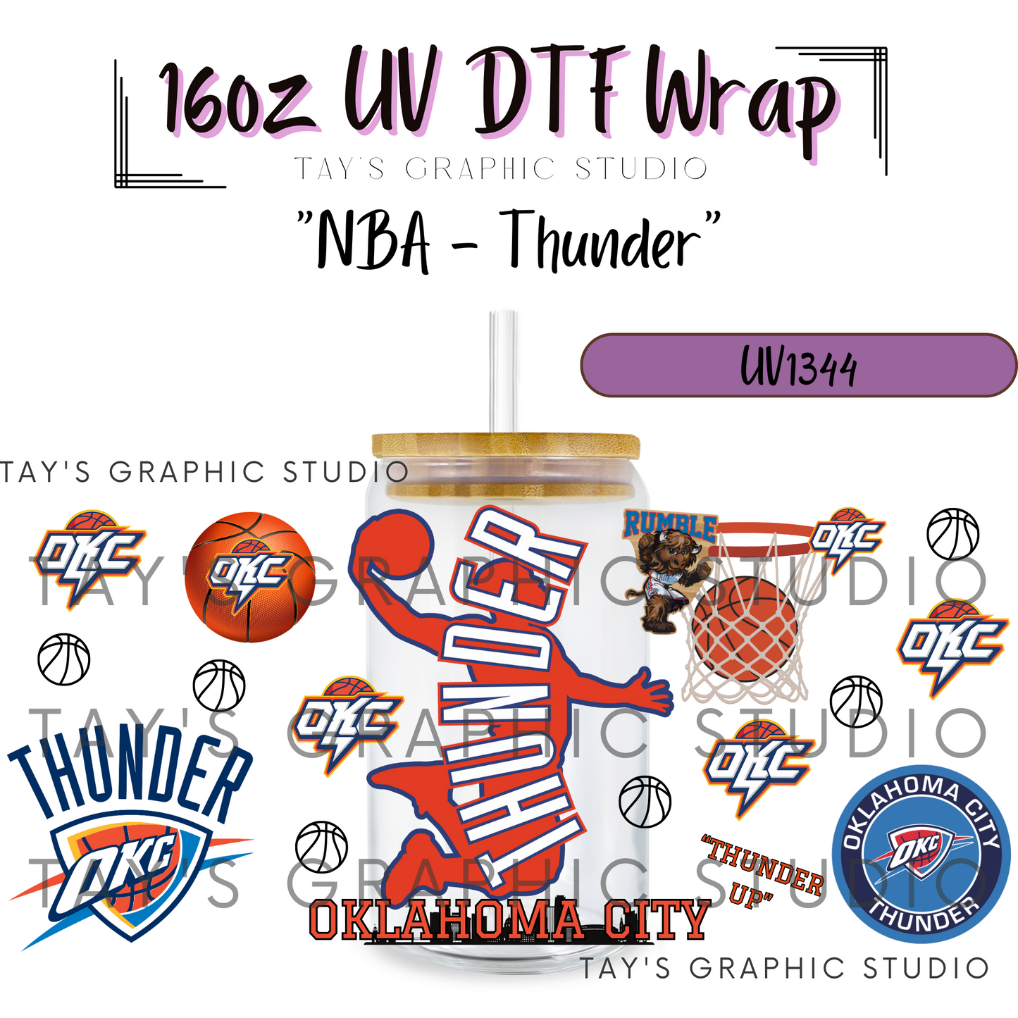 Exclusive - NBA Basketball UV DTF Wrap - All 30 NBA Team Wraps - MTO