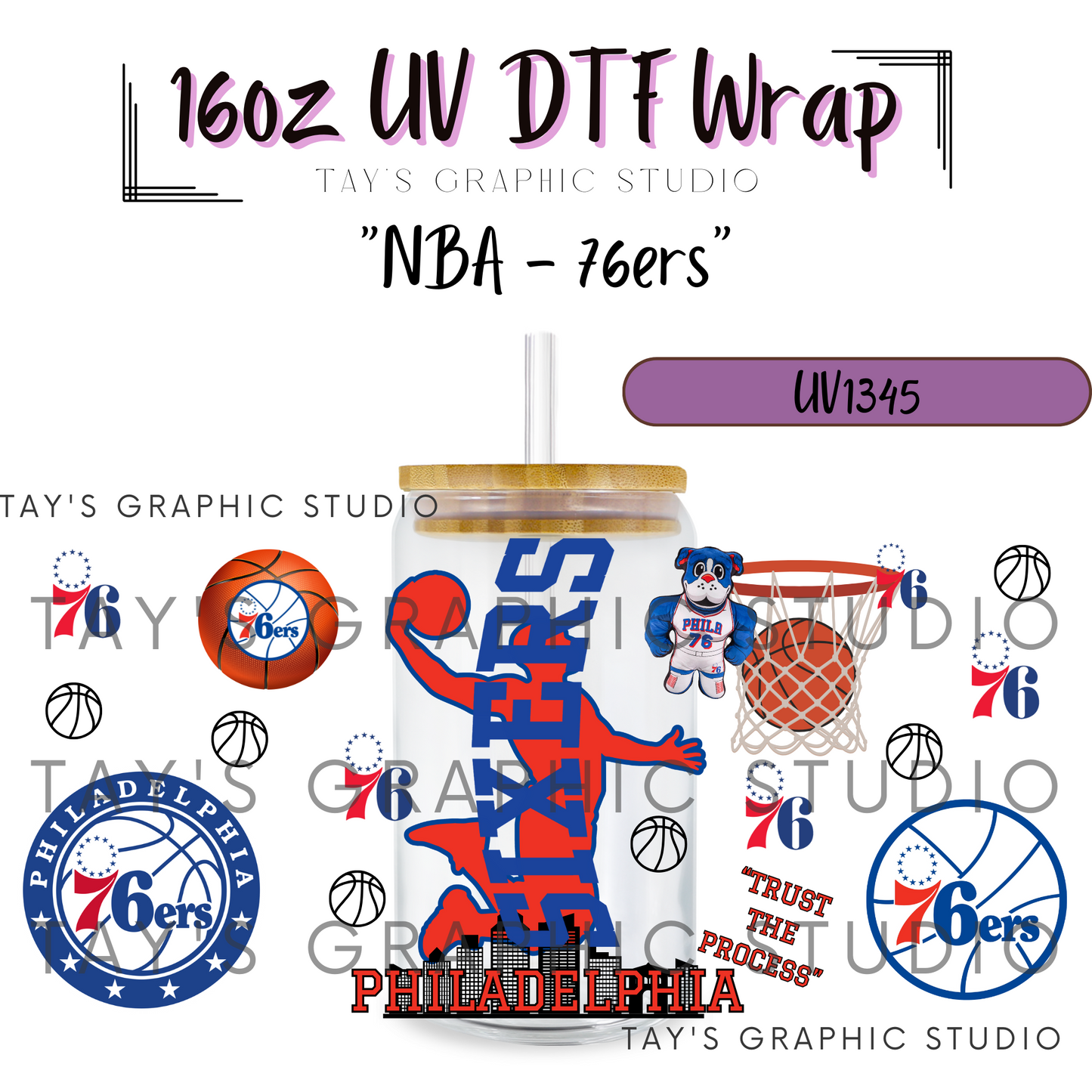 Exclusive - NBA Basketball UV DTF Wrap - All 30 NBA Team Wraps - MTO