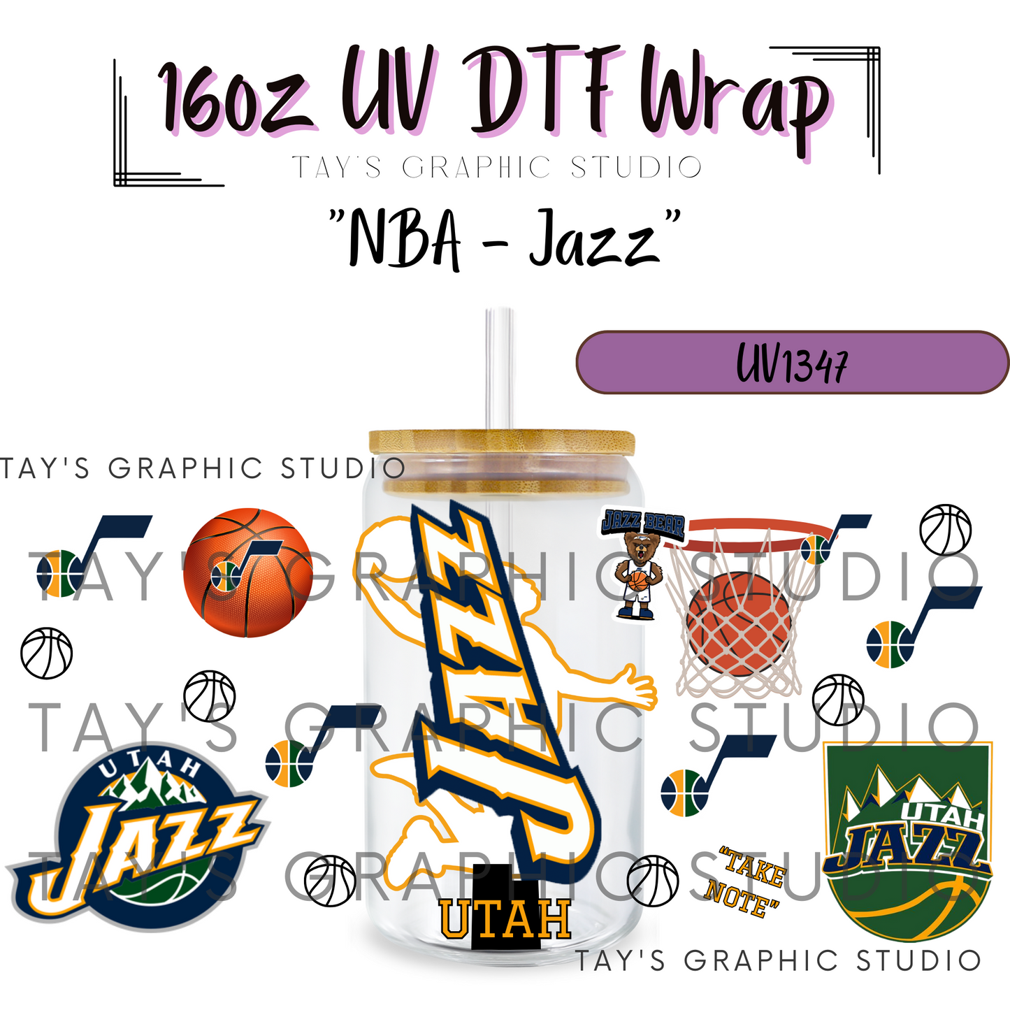 Exclusive - NBA Basketball UV DTF Wrap - All 30 NBA Team Wraps - MTO