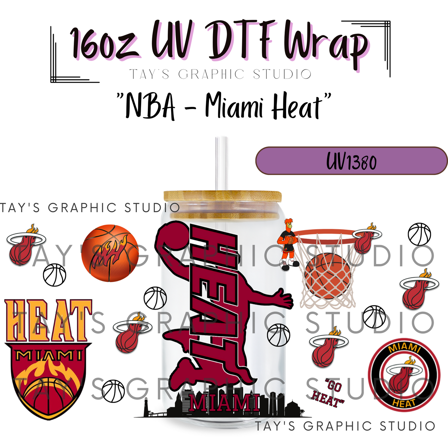 Exclusive - NBA Basketball UV DTF Wrap - All 30 NBA Team Wraps - MTO