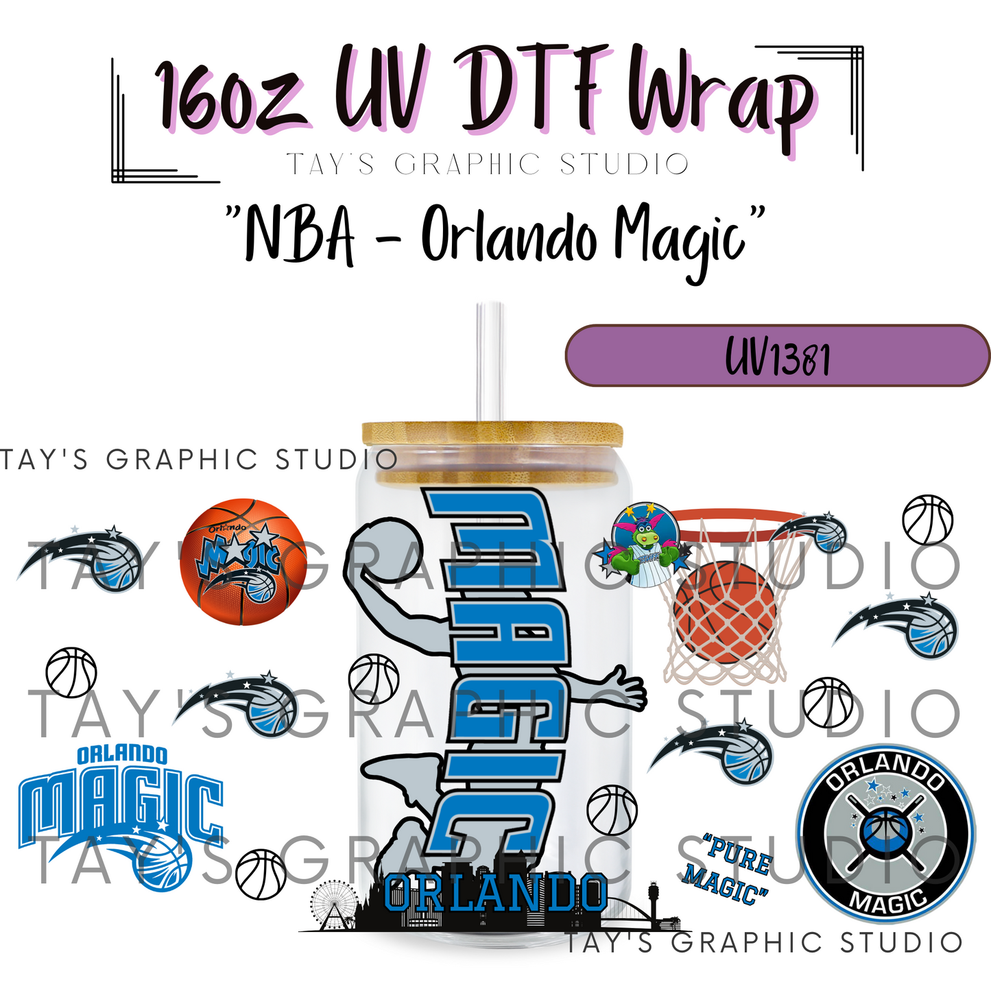 Exclusive - NBA Basketball UV DTF Wrap - All 30 NBA Team Wraps - MTO