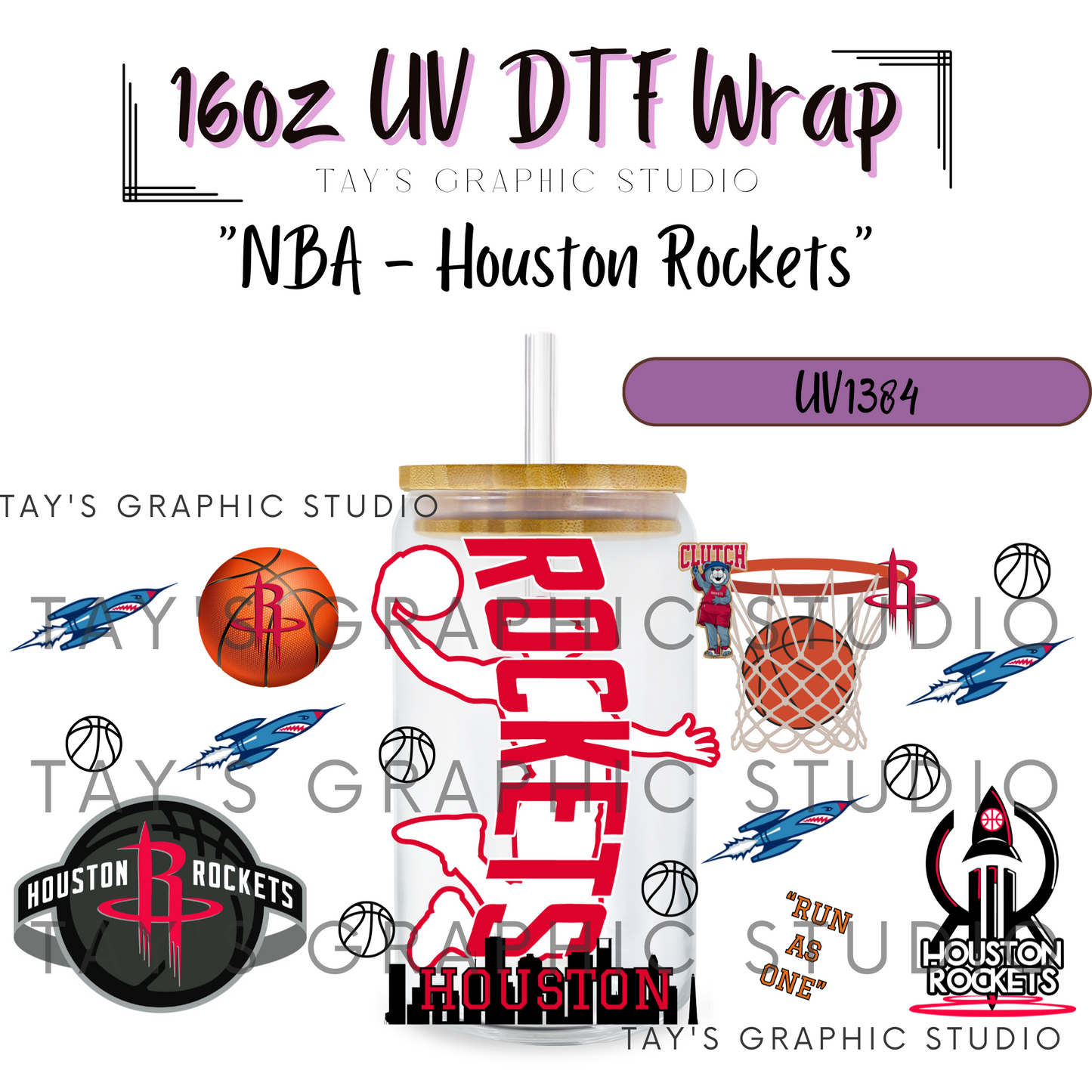 Exclusive - NBA Basketball UV DTF Wrap - All 30 NBA Team Wraps - MTO