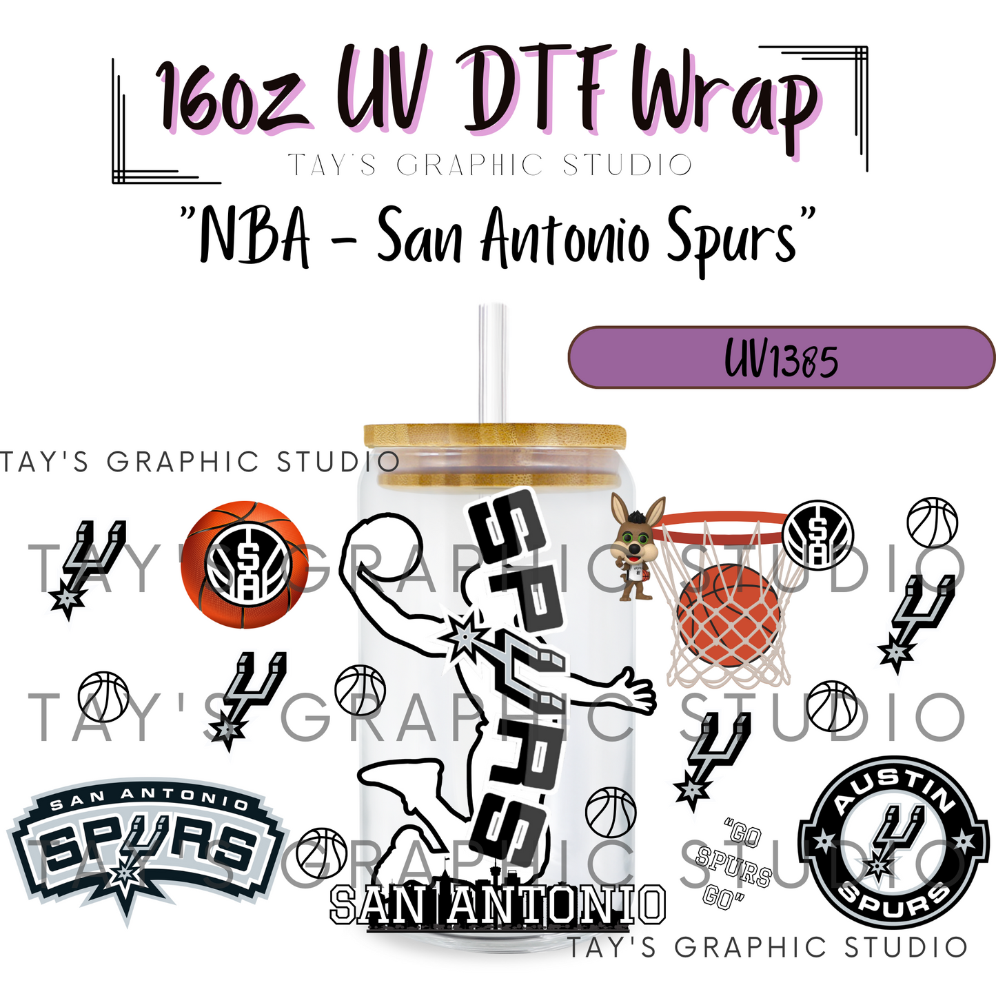 Exclusive - NBA Basketball UV DTF Wrap - All 30 NBA Team Wraps - MTO