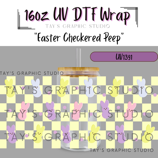 Exclusive - Easter Checkered Peep Wrap - MTO