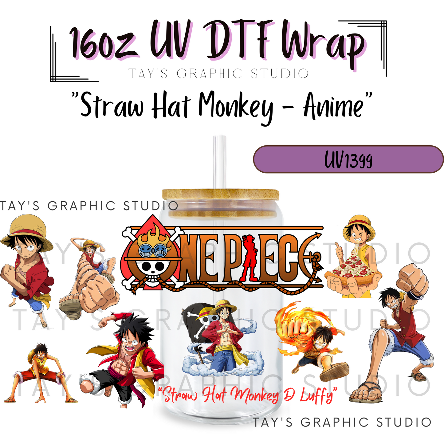 Exclusive - Straw Hat Monkey Wrap - MTO