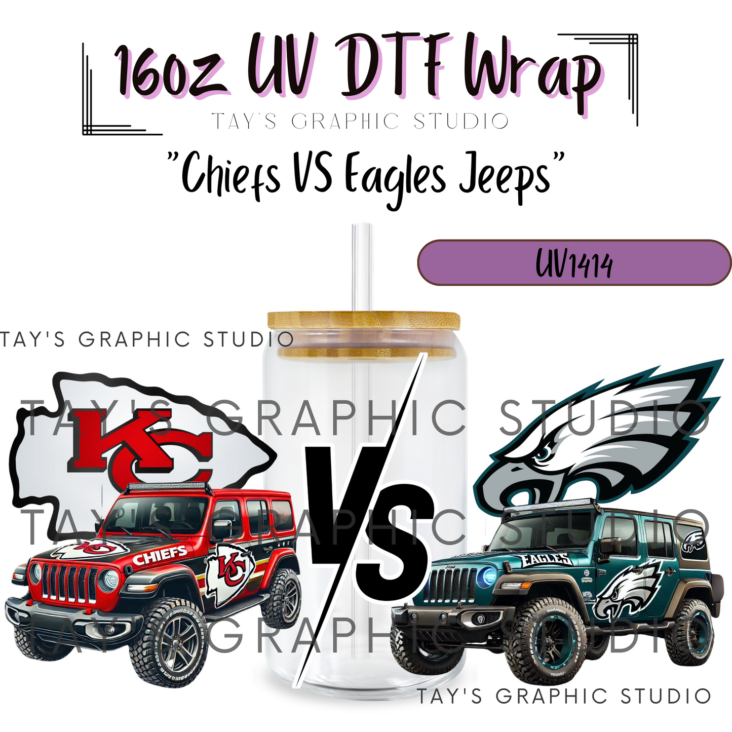 Exclusive - Chiefs VS Eagles Jeep Wrap - MTO