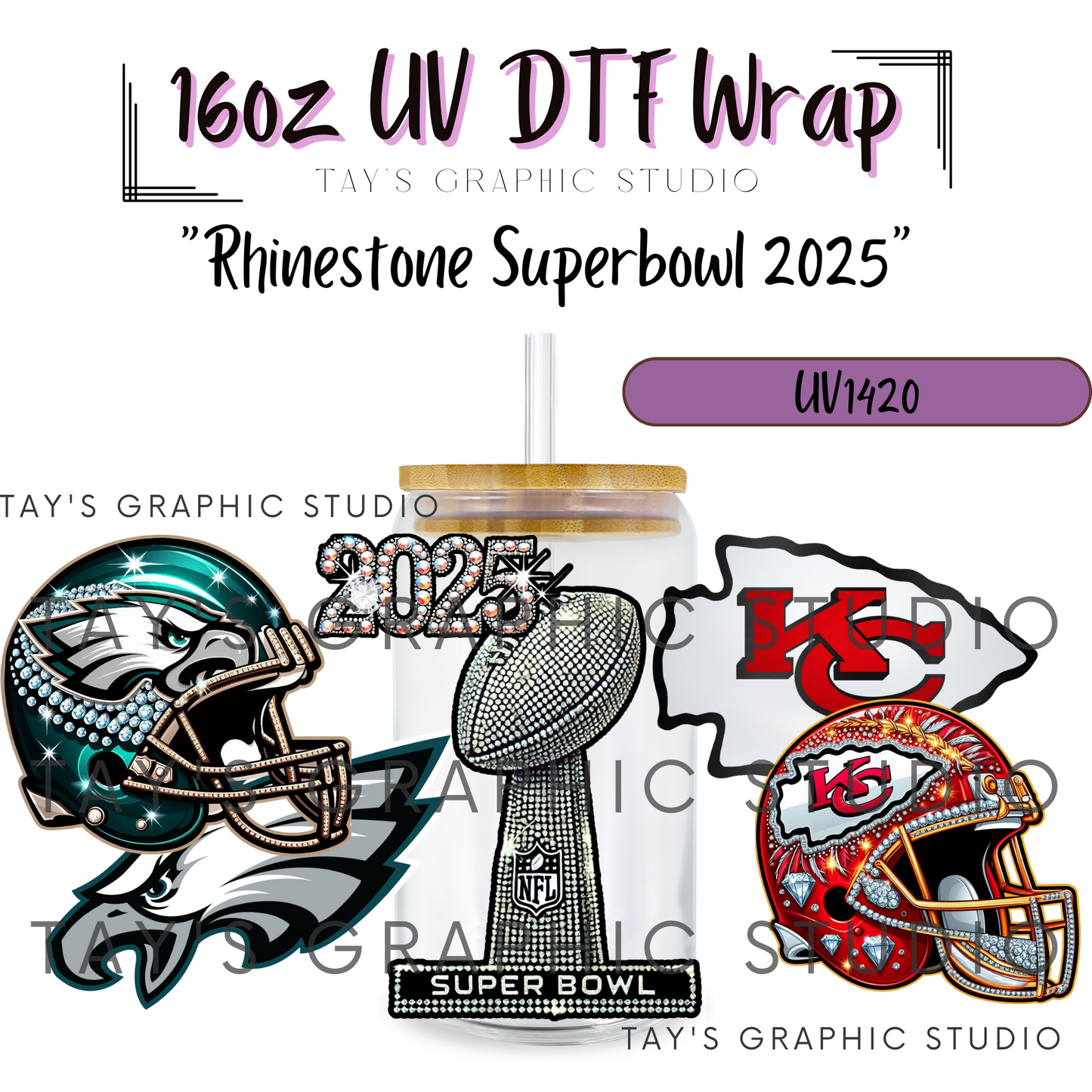 Exclusive - Rhinestone Superbowl Wrap - MTO