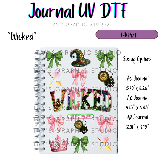 Exclusive - Wicked Journal Cover - A5, A6, A7 - MTO