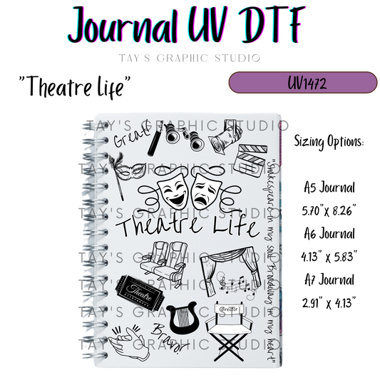 Exclusive - Theatre Life Journal Wrap - A5, A6, A7 - MTO