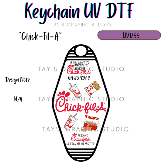 Exclusive - Chick-Fil-A Motel Keychain Decal - MTO