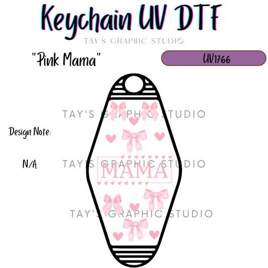 Exclusive - Pink Mama Keychain Decal - MTO