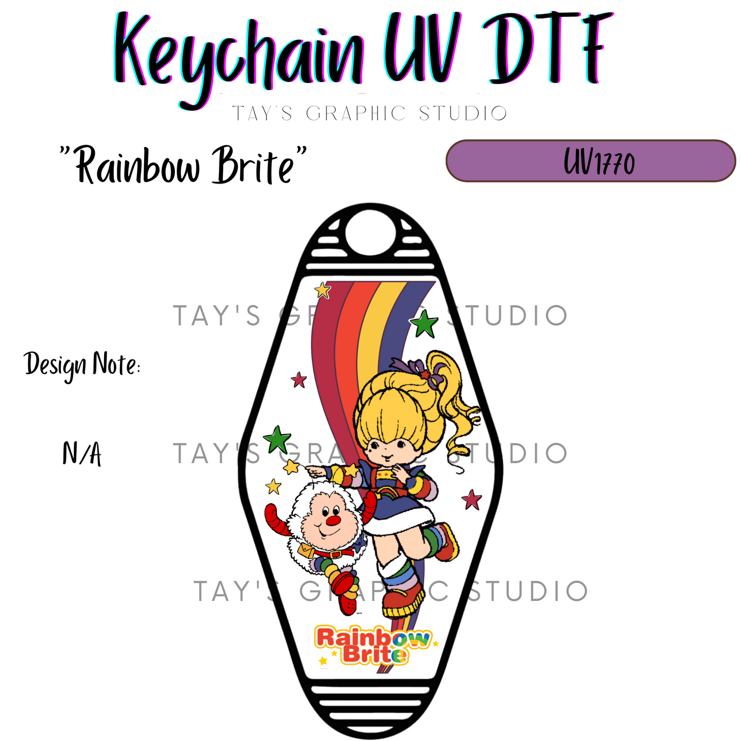 Exclusive - Rainbow Brite Motel Keychain Decal - MTO