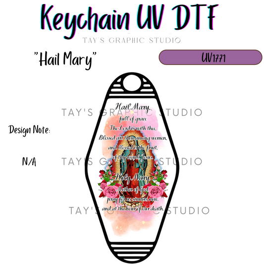 Exclusive - Virgin Mary WITH the Hail Mary Motel Keychain Wrap - MTO